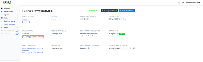 directadmin login