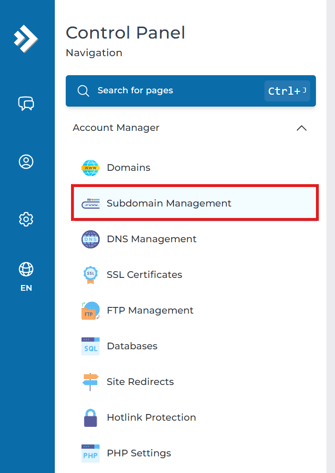 subdomain management
